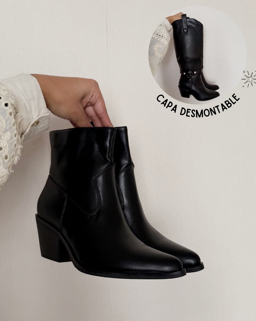 Bota texana desmontable