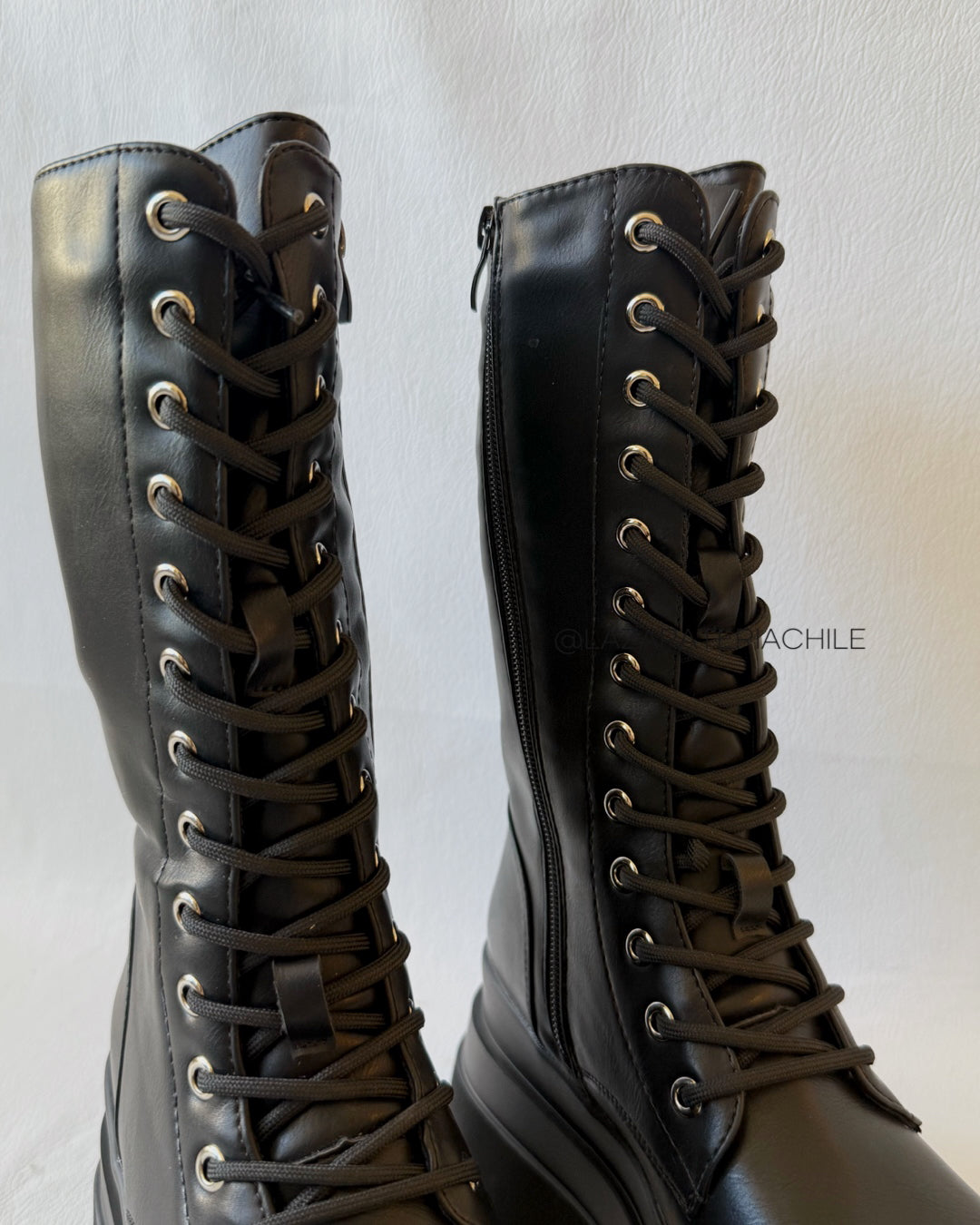 Bota plataforma cordones
