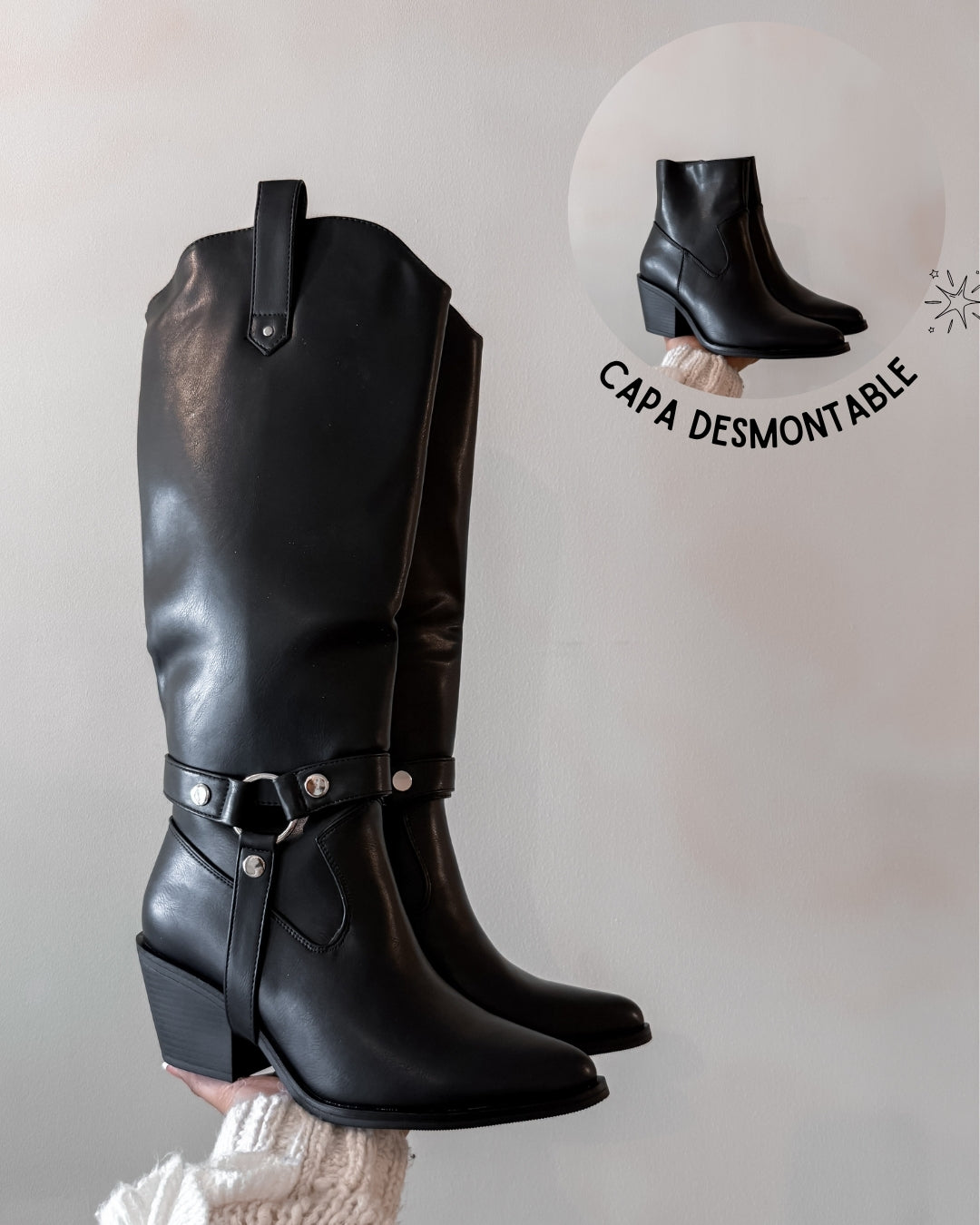 Bota texana desmontable