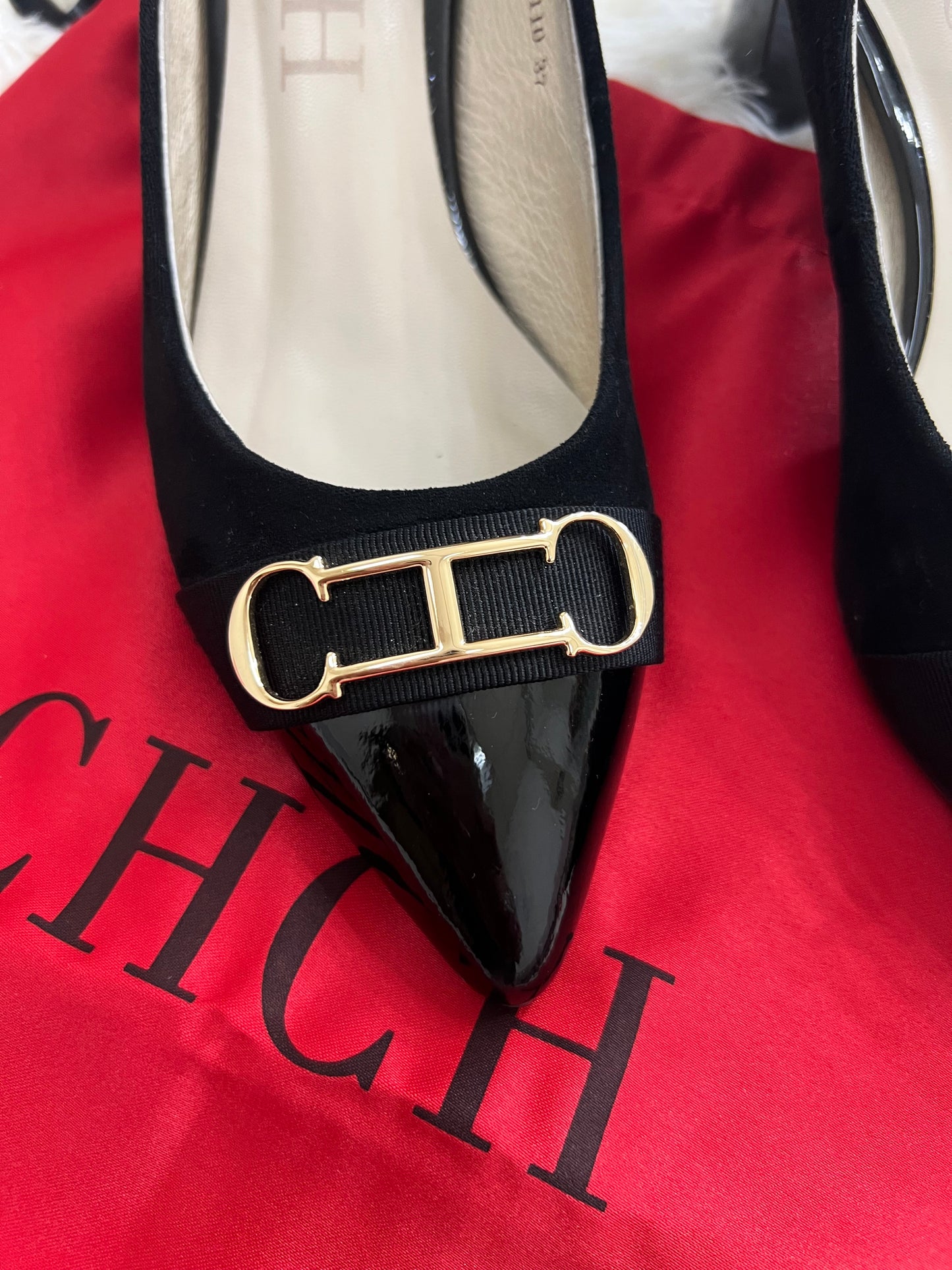 Zapatos Carolina Herrera charol negros