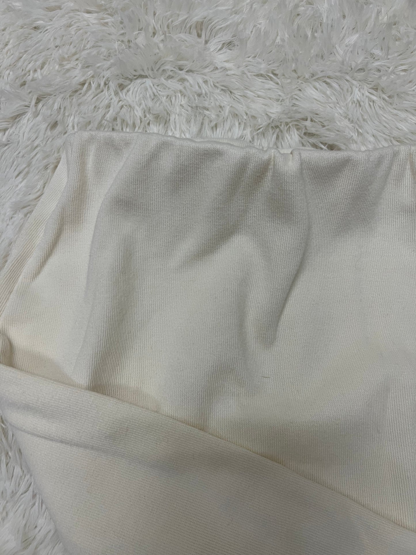 Falda lanilla midi beige