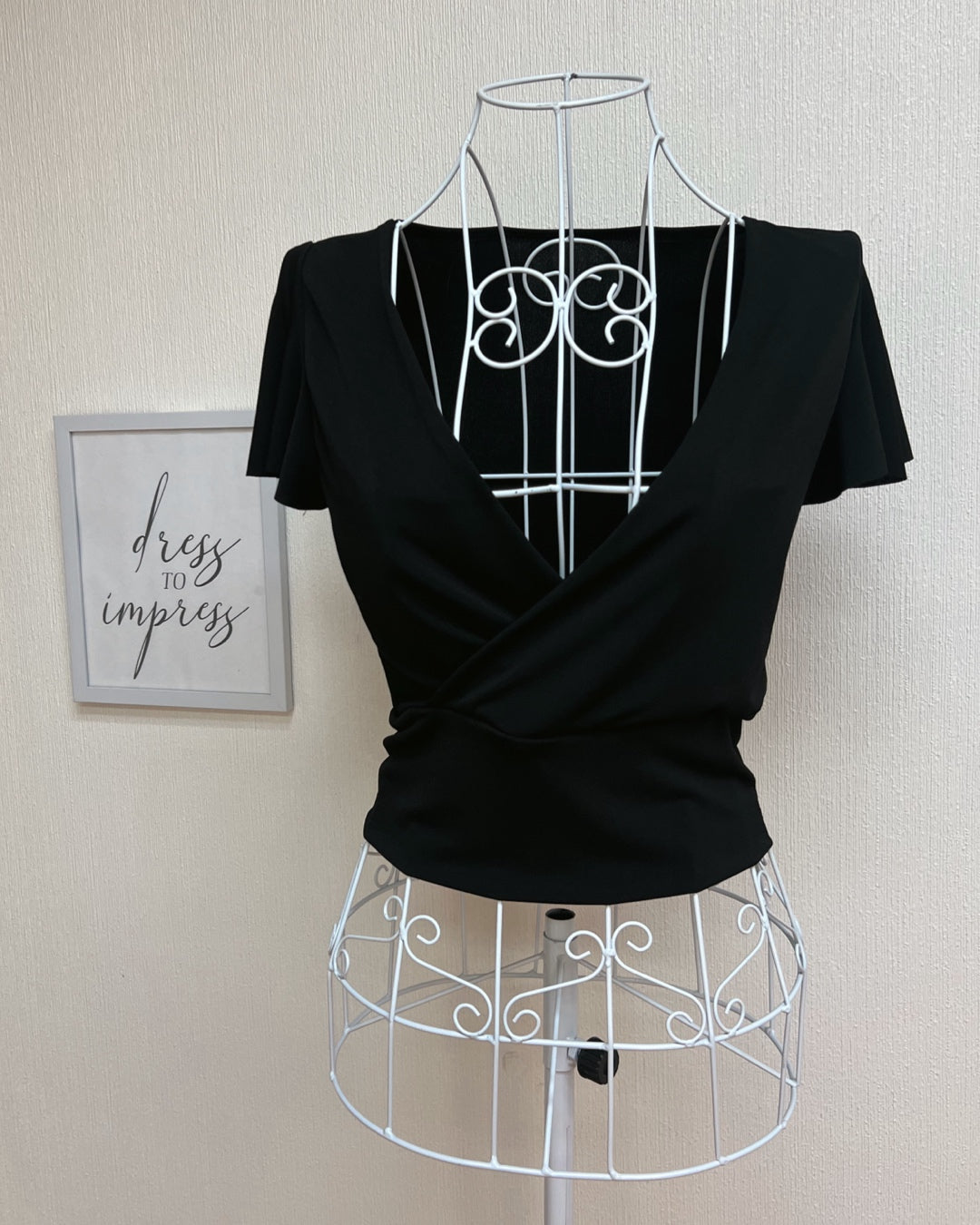 Top dup zara vuelitos negro