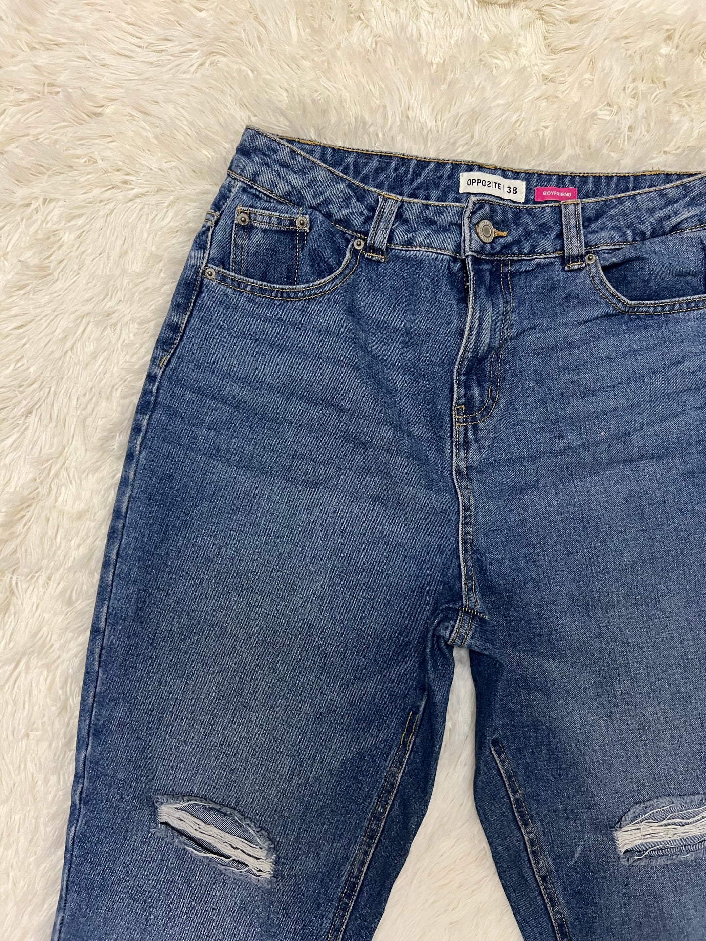 Mom jeans azul