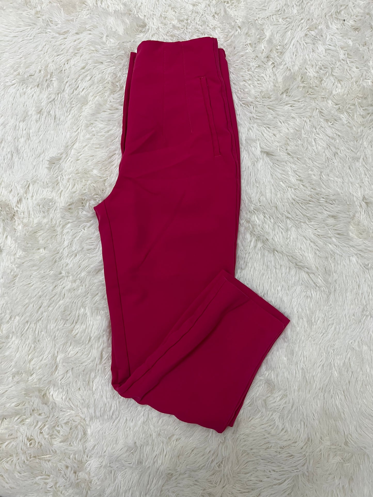 Pantalon sastre fucsia zara