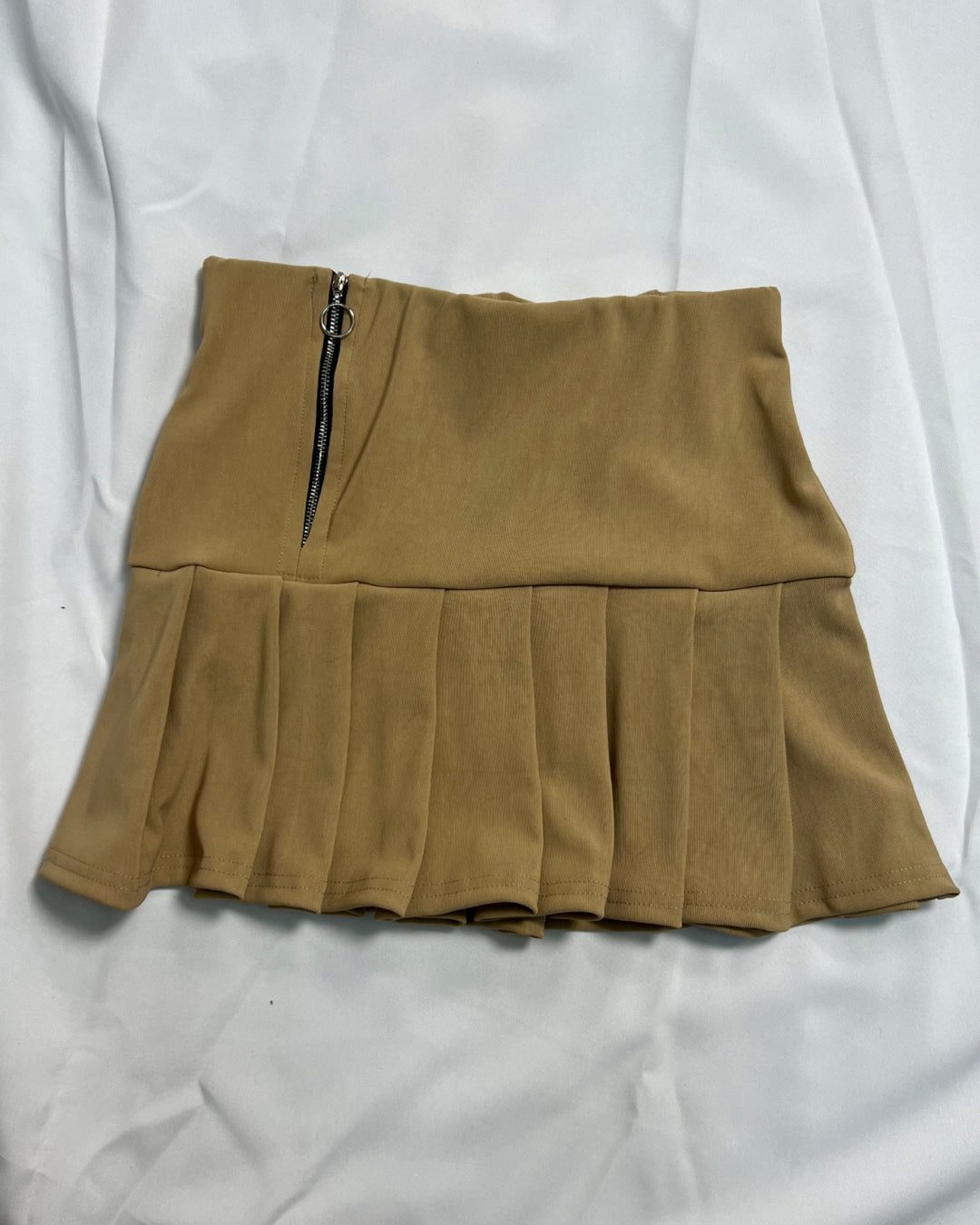 Falda tableada café