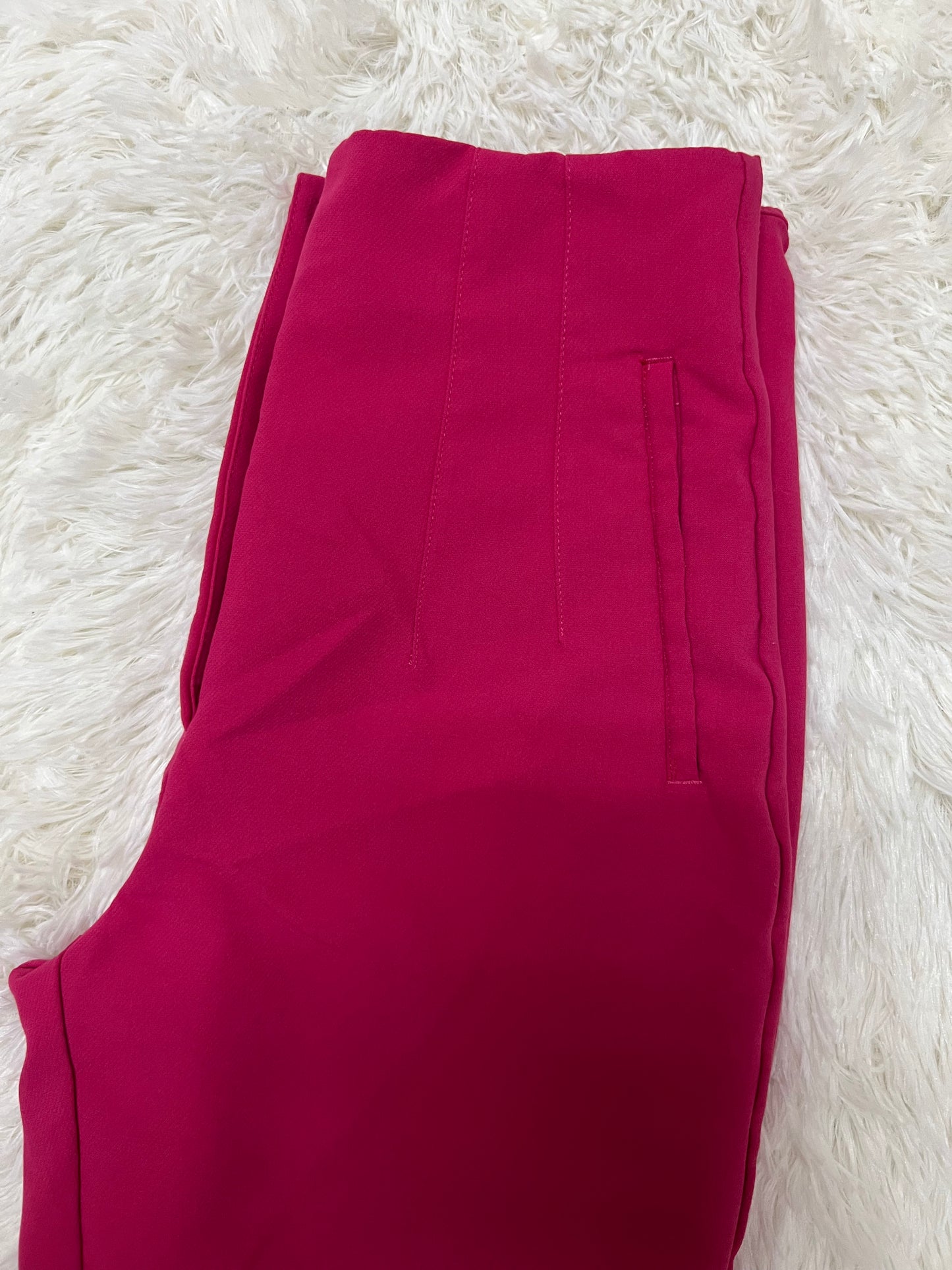 Pantalon sastre fucsia zara