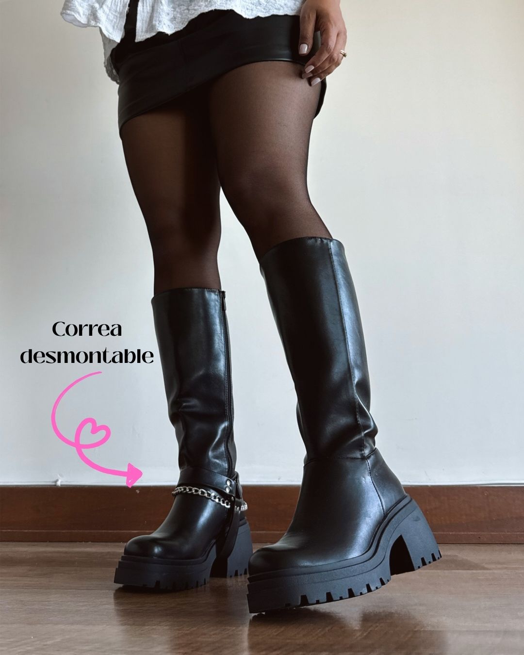 Bota 2 en 1 correa desmontable