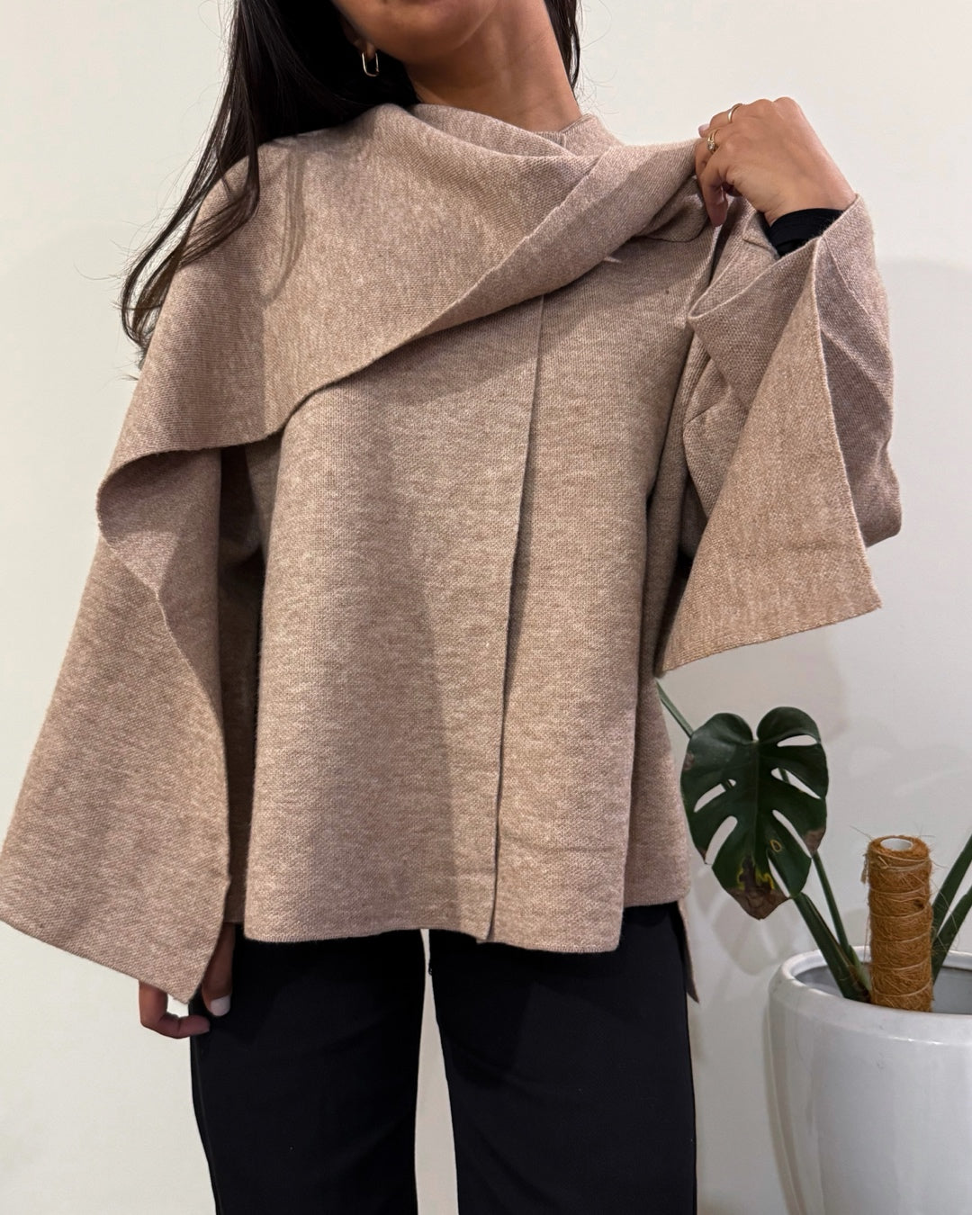 Chaqueta bufanda dupe zara camel