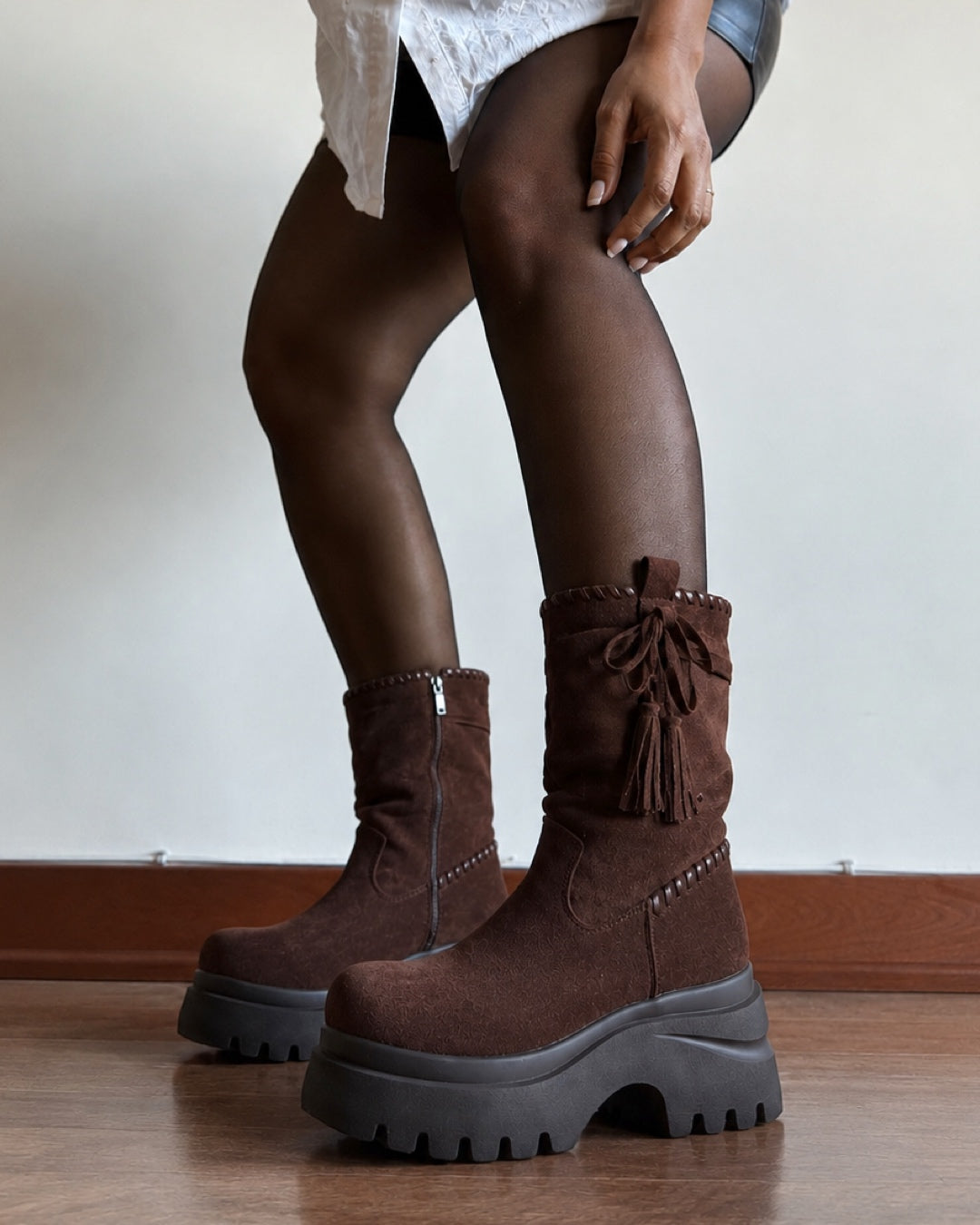Botin gamuza zoe chocolate