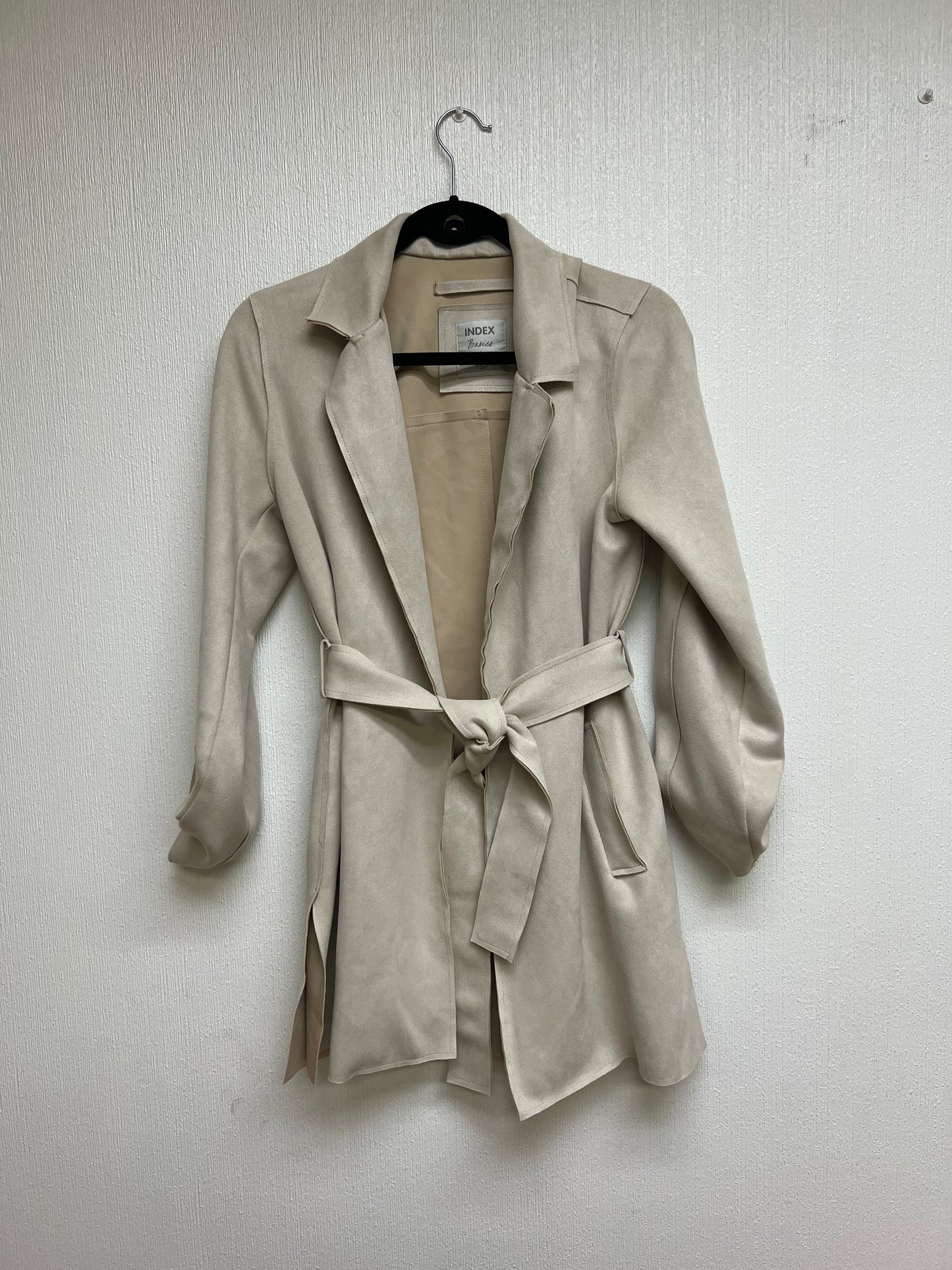 Chaqueta gamuzada beige