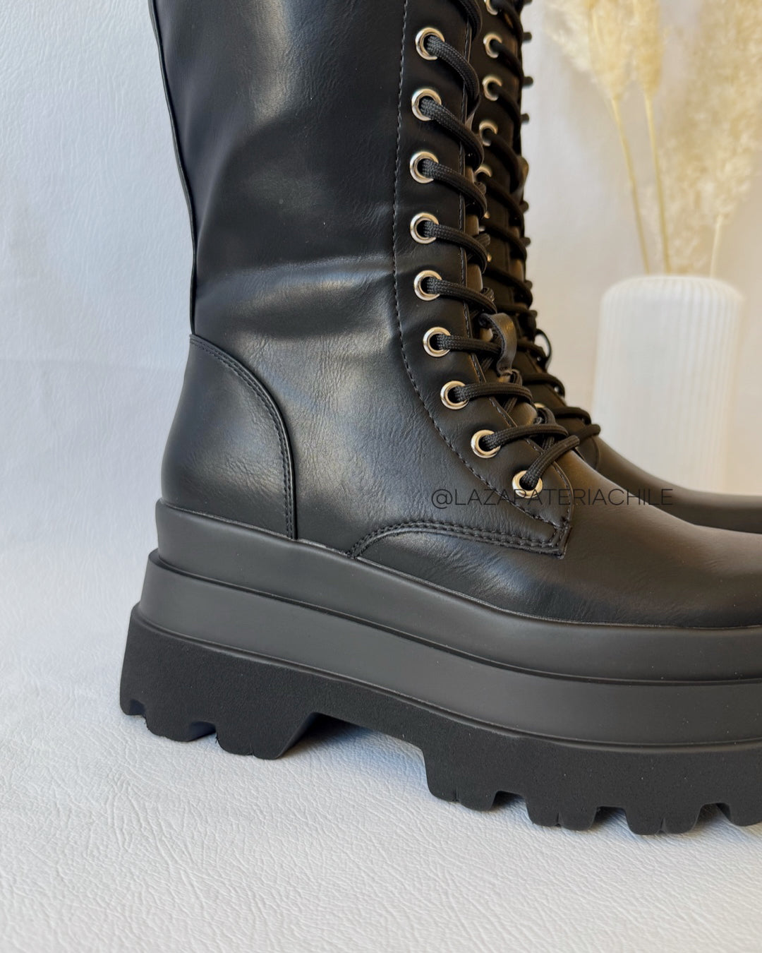 Bota plataforma cordones