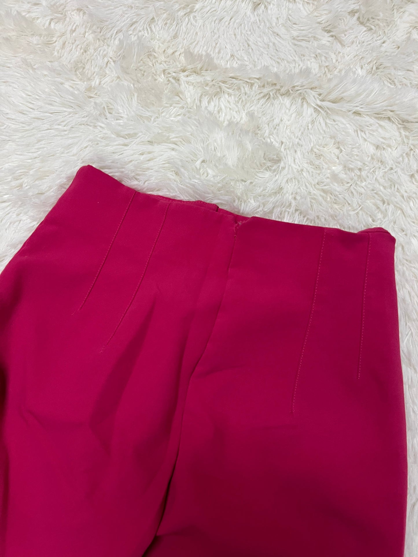 Pantalon sastre fucsia zara
