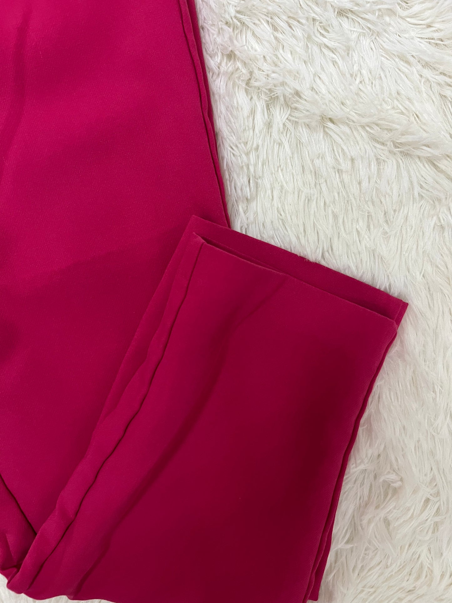 Pantalon sastre fucsia zara