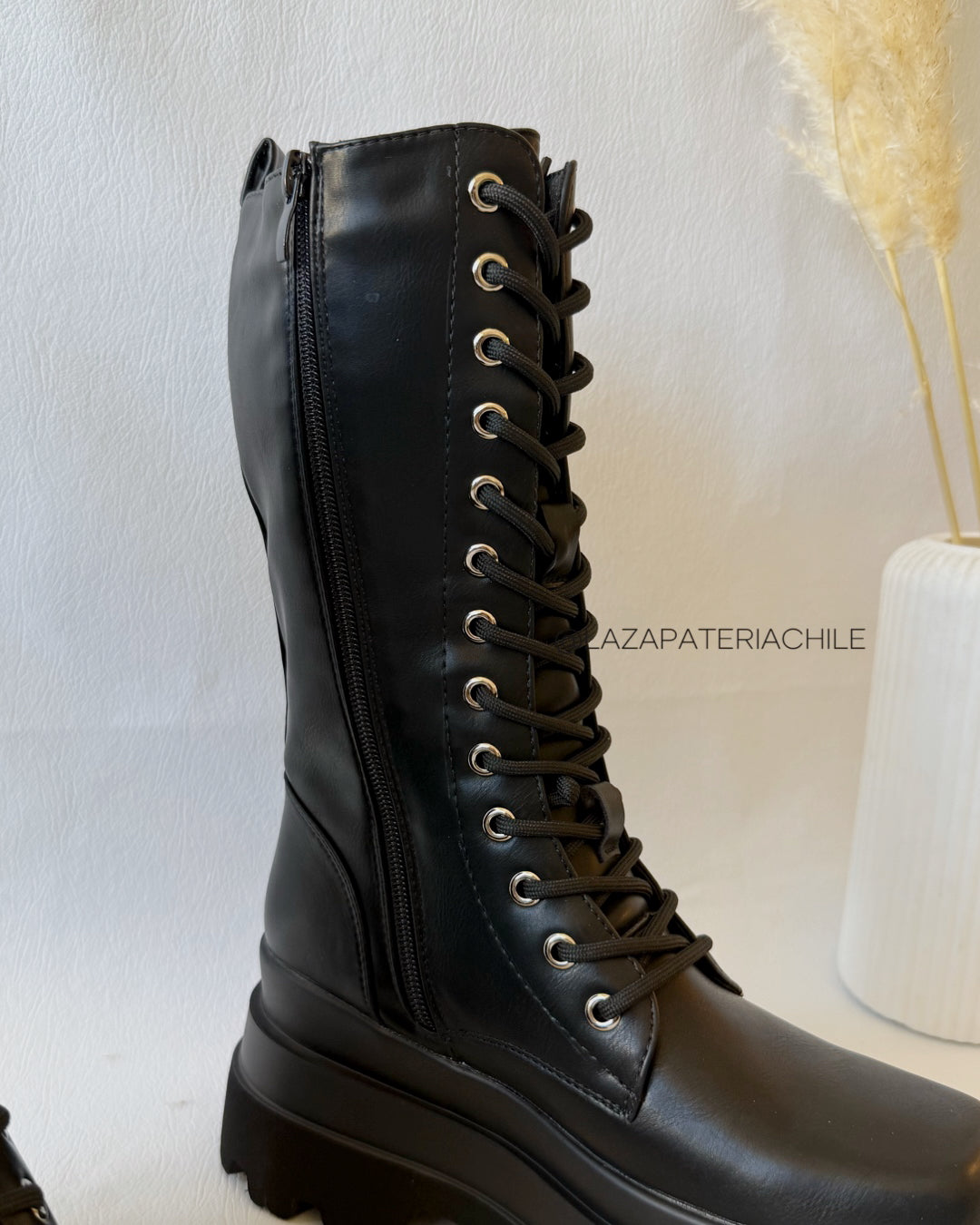 Bota plataforma cordones