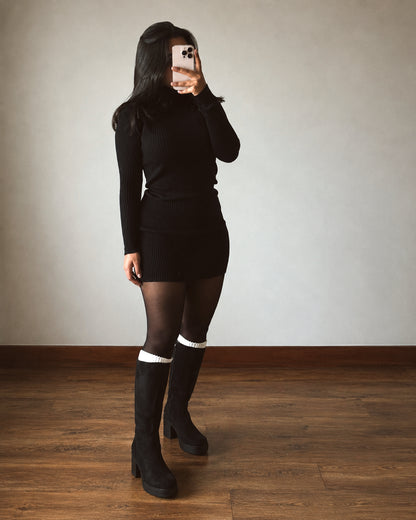 Bota gamuza black