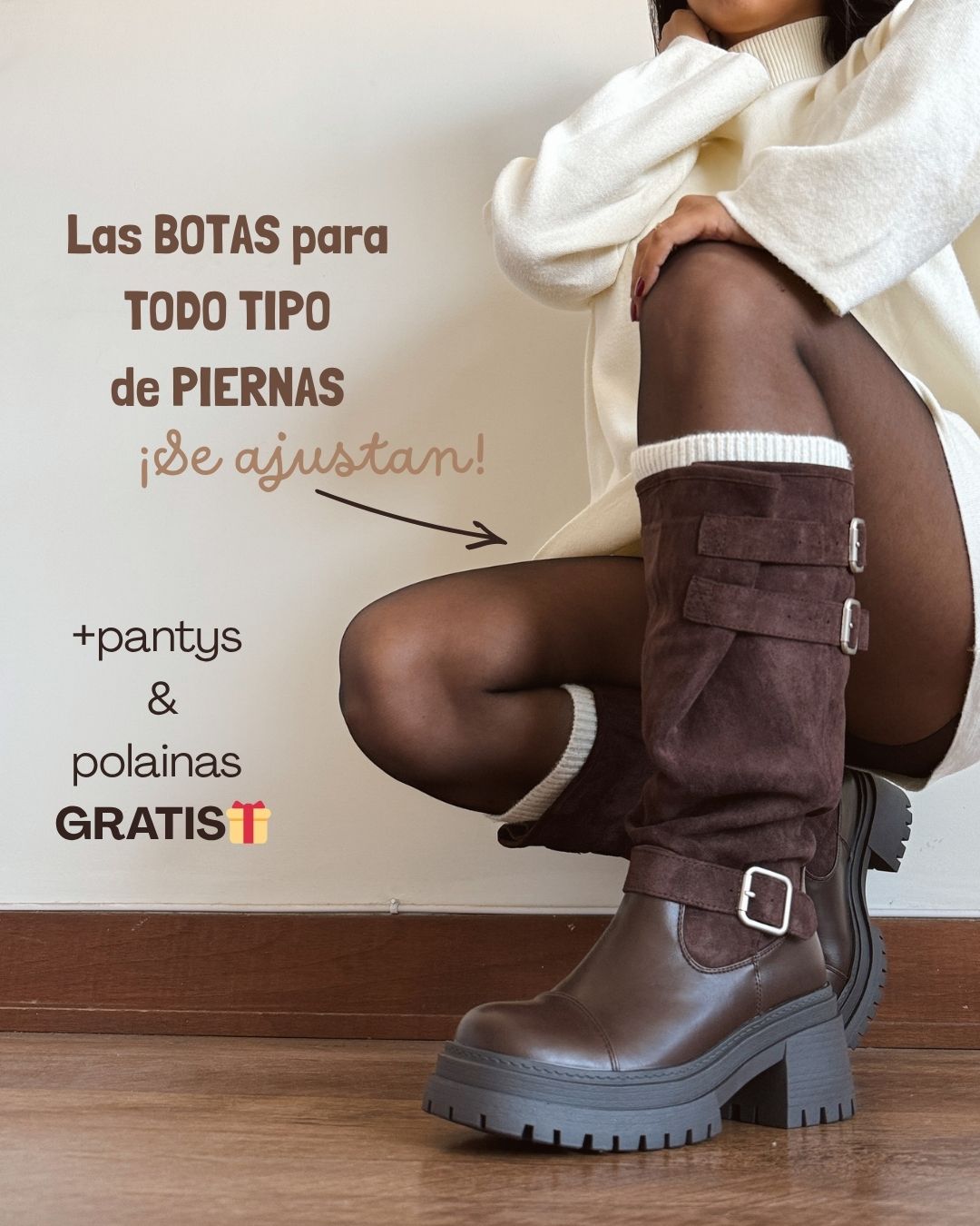 Bota ajustable chocolate