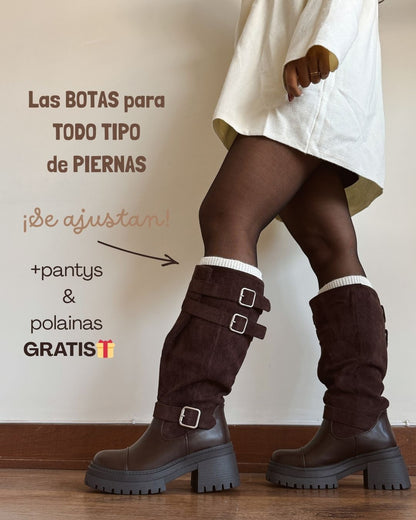 Bota ajustable chocolate