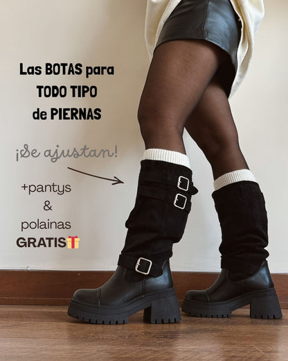 Bota ajustable black
