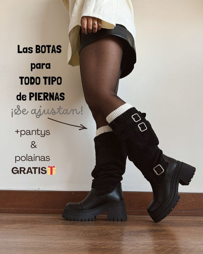 Bota ajustable black