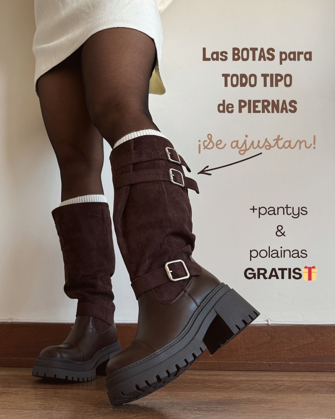Bota ajustable chocolate