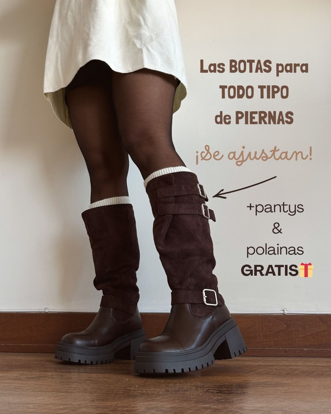Bota ajustable chocolate