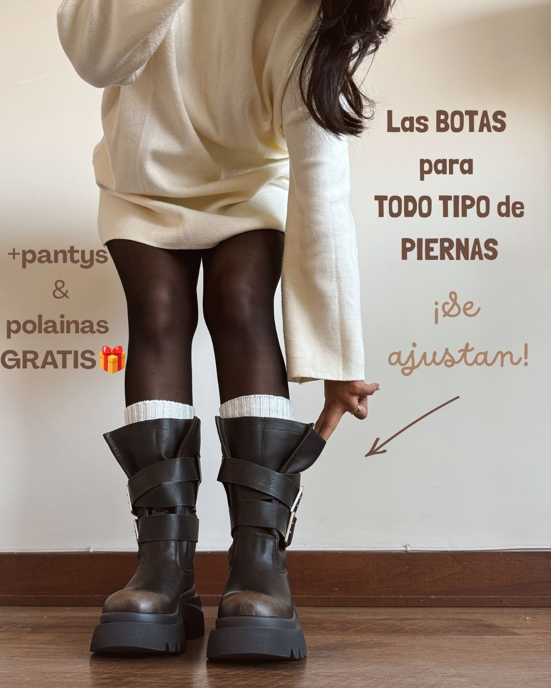 Bota Emma brown ajustable