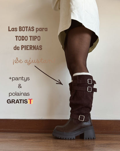 Bota ajustable chocolate