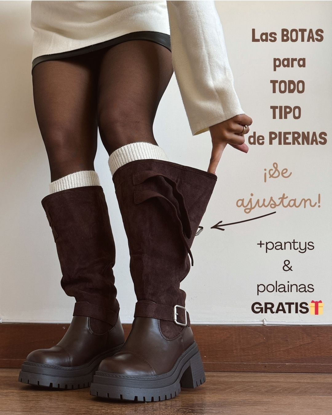 Bota ajustable chocolate