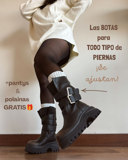 Bota Emma brown ajustable
