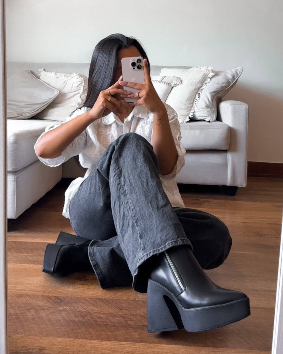 Botin alicia cierre negro