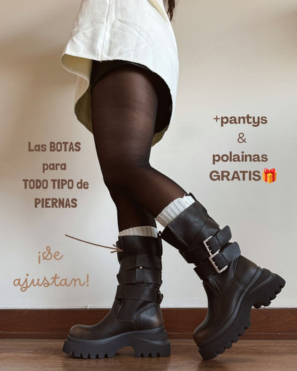 Bota Emma brown ajustable