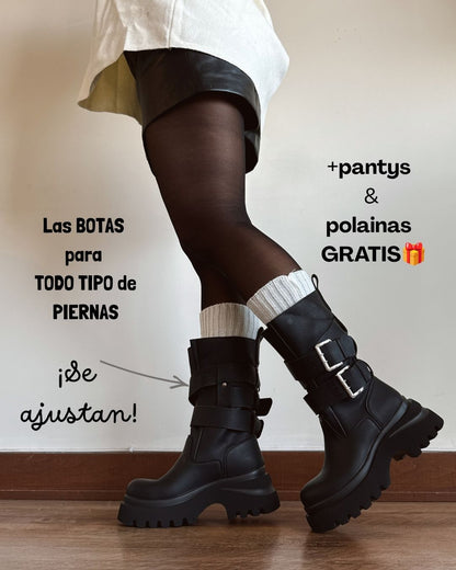 Bota Emma black ajustable