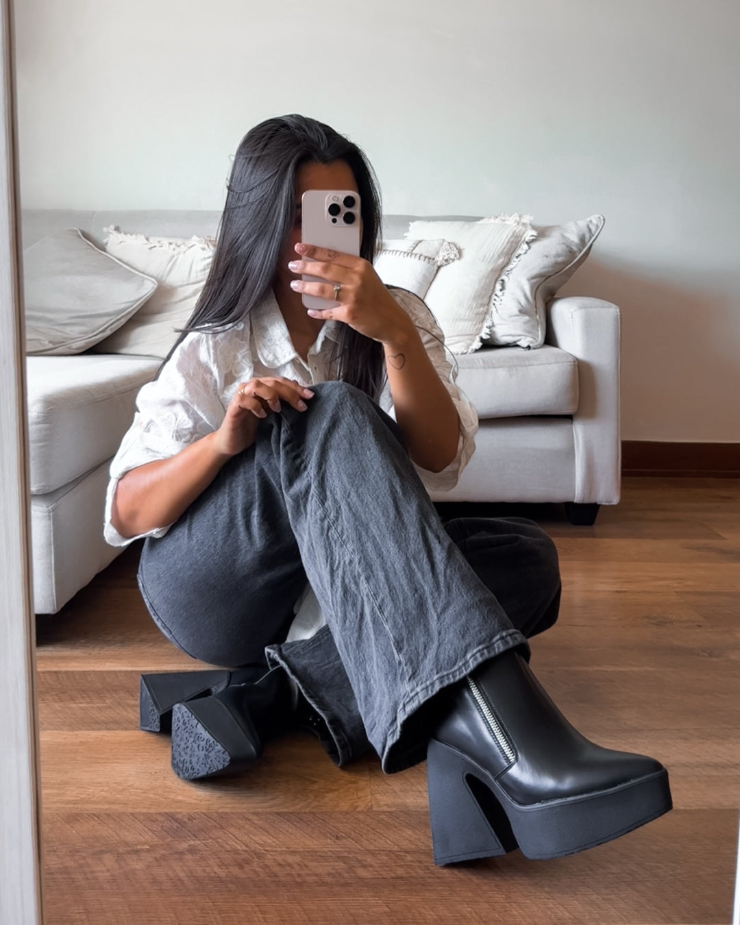 Botin alicia cierre negro