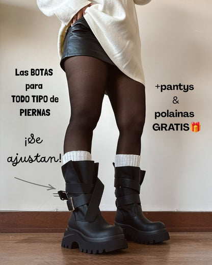 Bota Emma black ajustable