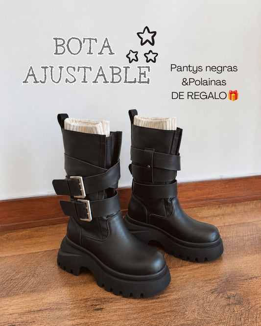 Bota Emma black ajustable