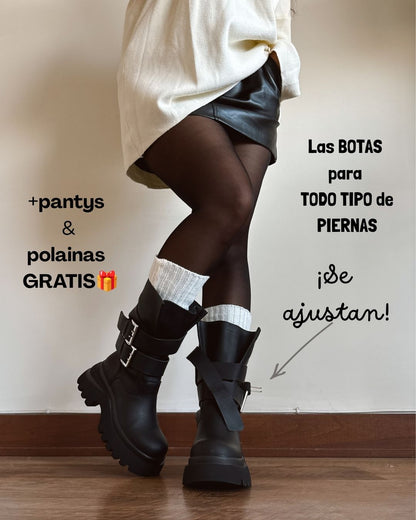 Bota Emma black ajustable