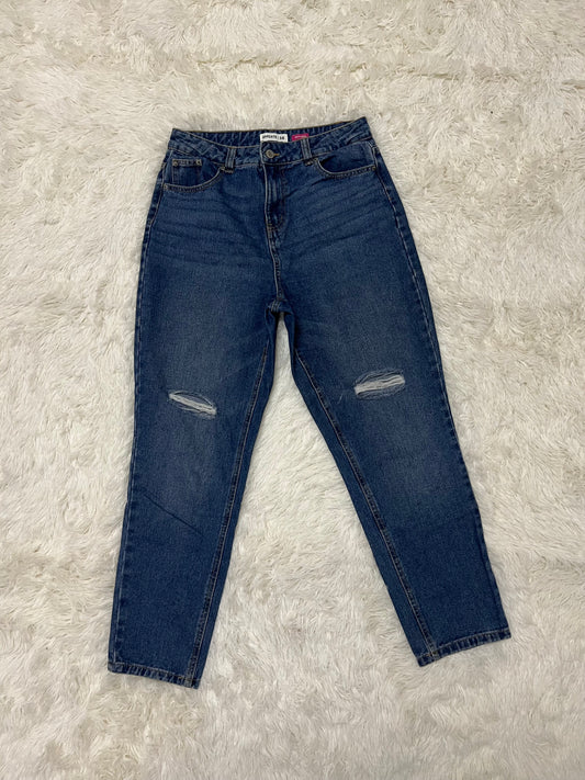 Mom jeans azul