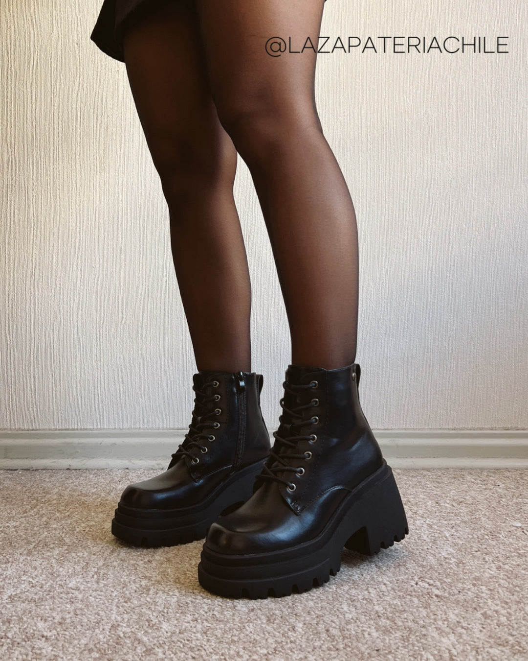 Botin plataforma cordones