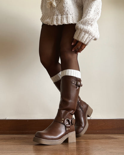 Bota biker brown
