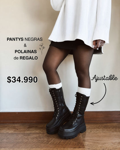 Bota fran cordones ajustables