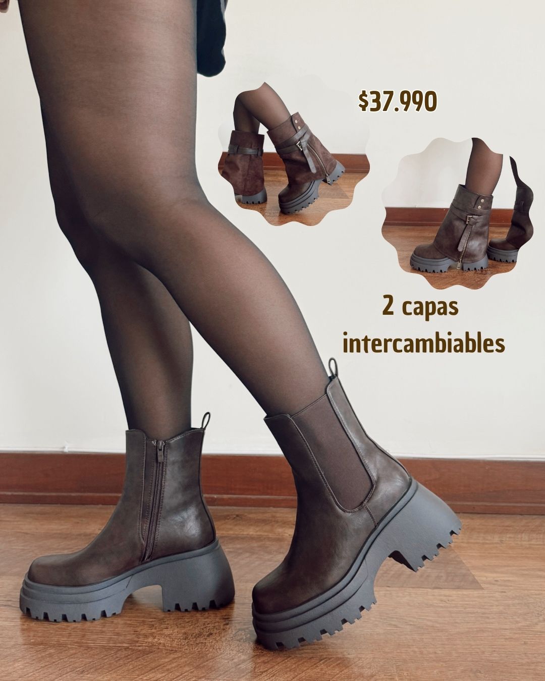 Botín 3 en 1 chocolate