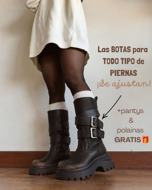 Bota Emma brown ajustable