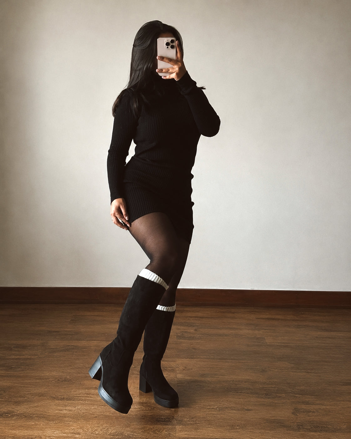 Bota gamuza black