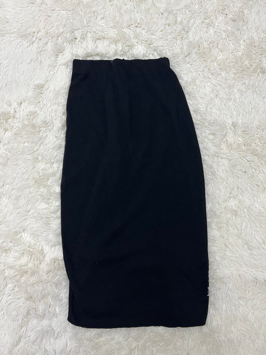 Falda lanilla midi negra