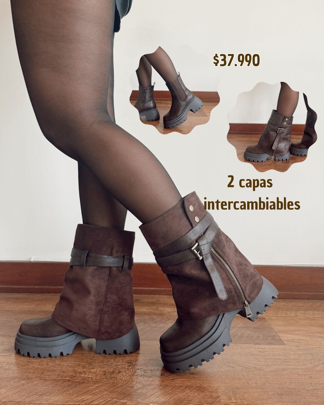 Botín 3 en 1 chocolate