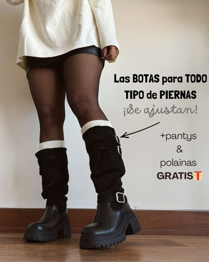Bota ajustable black
