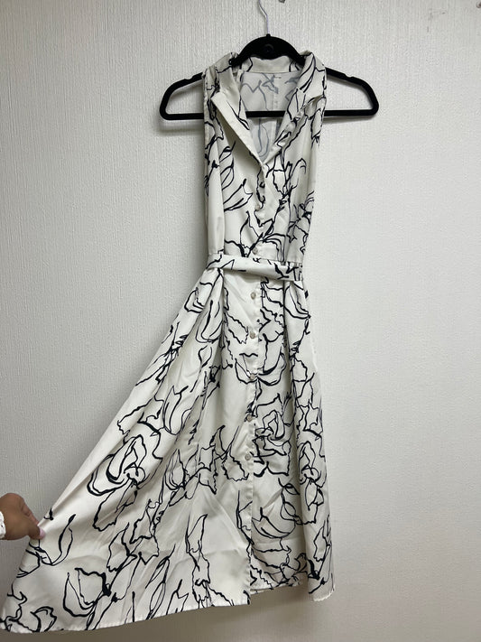 Vestido floreado blanco midi