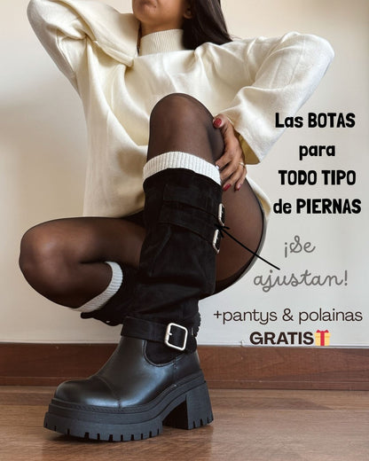 Bota ajustable black