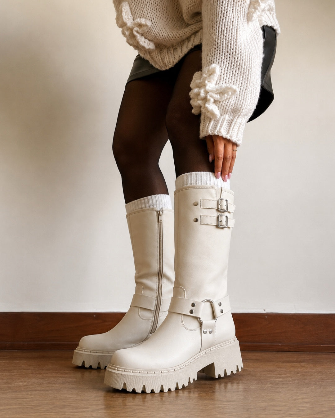 Bota biker II beige