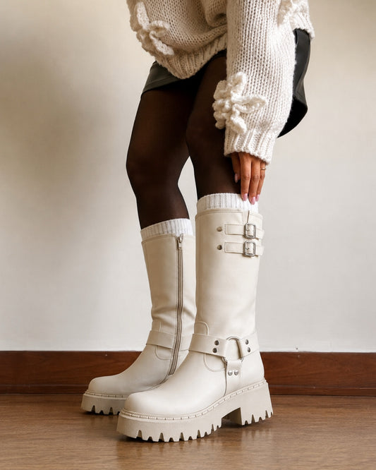 Bota biker II beige